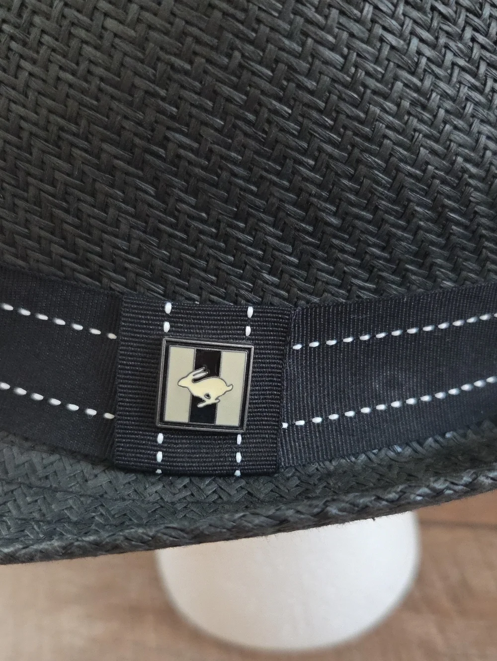 Peter Grimm Black Woven Fedora Hat